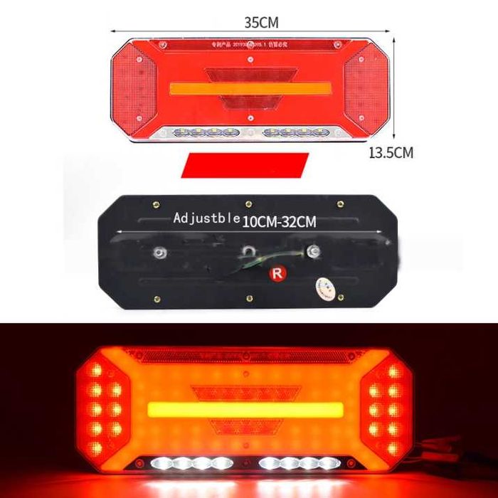 Стоп к-т диоден ЛЕД 5 светлини с динамичен мигач 12/24V - T549