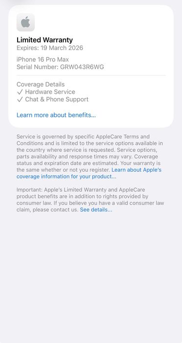 99% Бат iPhone 16Pro MAX лизинг от 32€ на мес Black Titanium 256GB