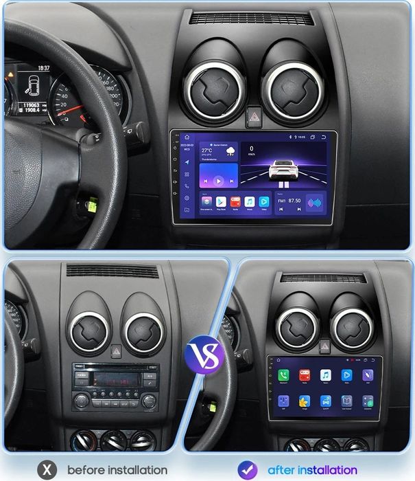 Nissan Qashqai 2006г-2013г Мултимедия Навигация Android