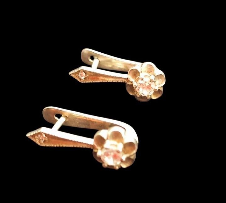 Серьги серебро.  Винтаж (СССР)