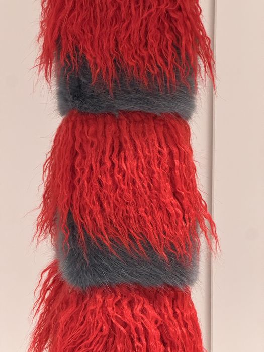 Шал SHRMPS в червено и сиво-синьо