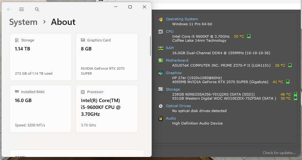 PC gaming Intel® i5 9600KF/ RTX 2060/2070 SUPER 8GB/ 16 Gb RAM/ 250GB Ssd-M2 + 1TB HDD