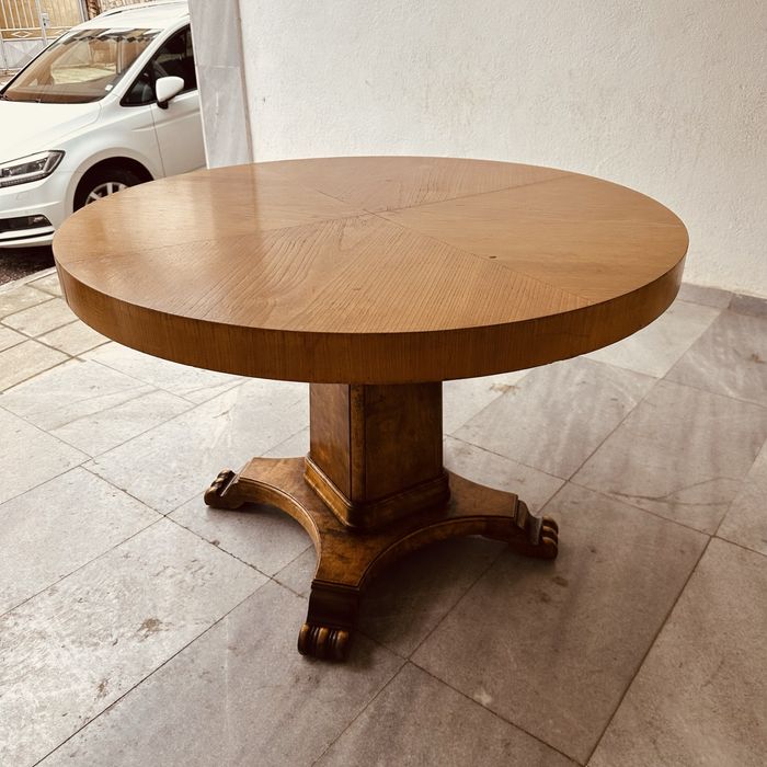 Антикварна кръгла маса – шведски стил Empire (Karl Johan), ок. 1900 г.