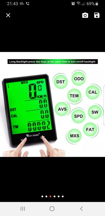 Kilometraj/ciclocomputer/ computer bicicletă