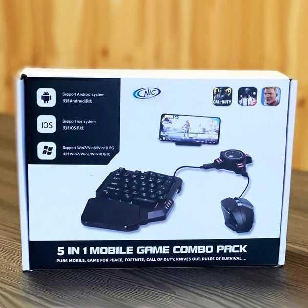 Гейминг Комплект Клавиатура Мишка и Хъб 5в1 за телефон, MOBILE GAME