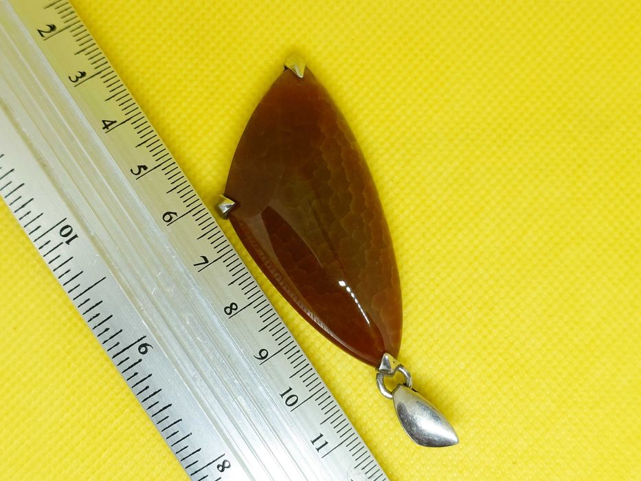 Pandantiv argint cu agată de foc – 25 g