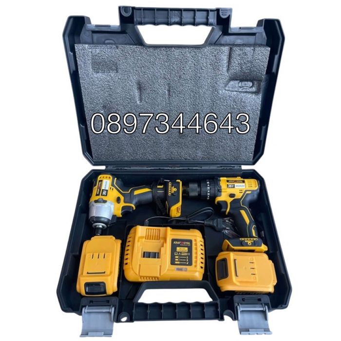 Акумулаторен винтоверт и импакт 36V 8Ah KraftRoyal