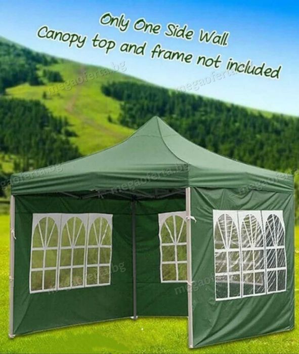 Страници с прозорци 9м. за шатра, завеса за шатра хармоника