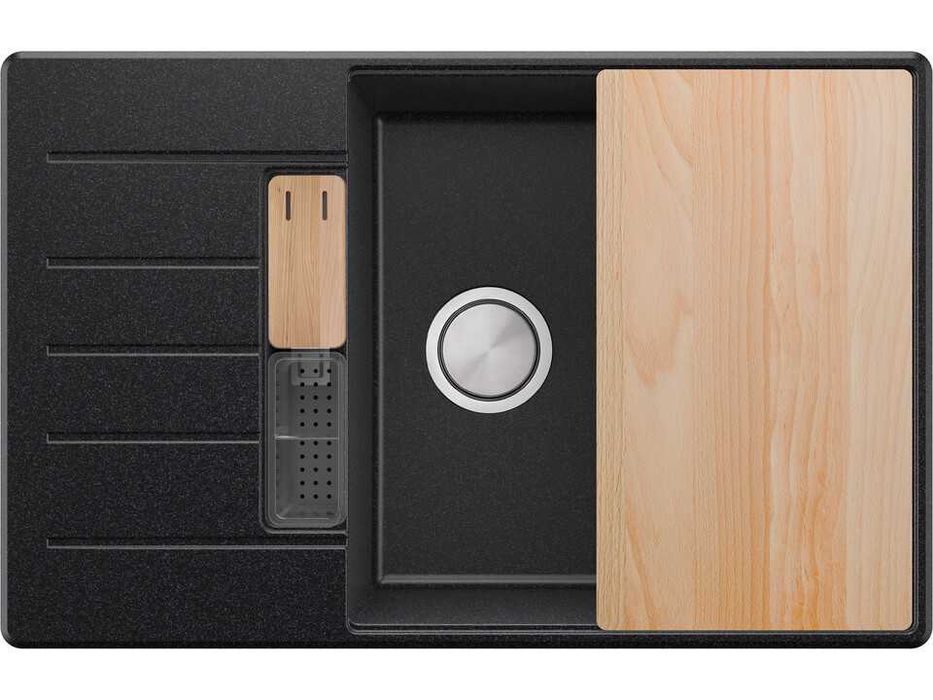 Графит кухненска мивка от гранит Копенхаген 780x500 SmartSpace Top 60