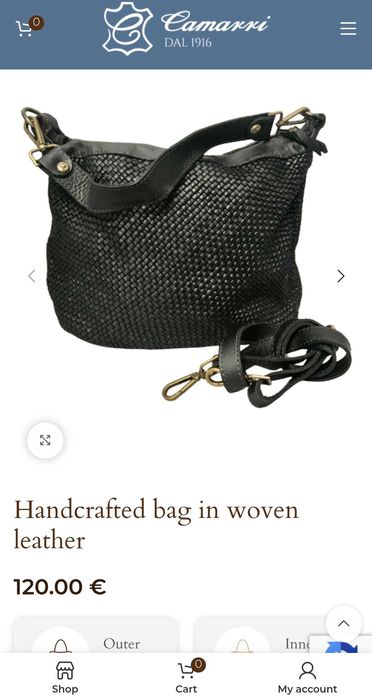 Geanta de dama piele naturala impletită. Made in Italy. Redusa 50%