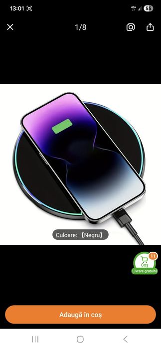 Tabletă full hd octa-core + husă + încărcător wireless