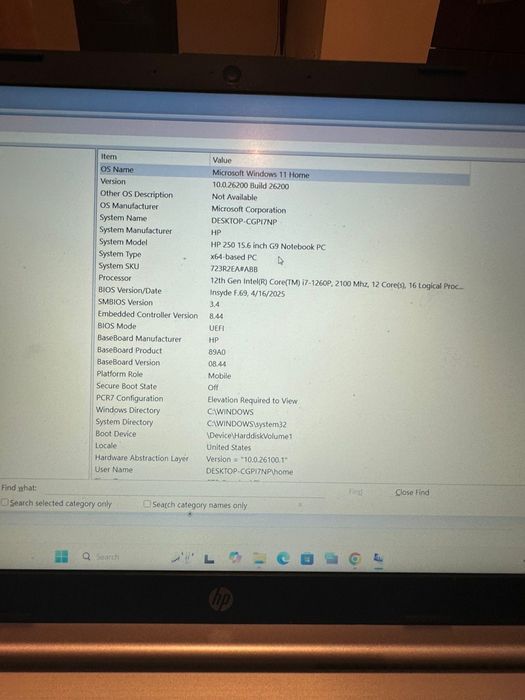 Laptop Office HP 250 G10, 15,6” fullHD, intel Core i7-1355U 16gb DDR4