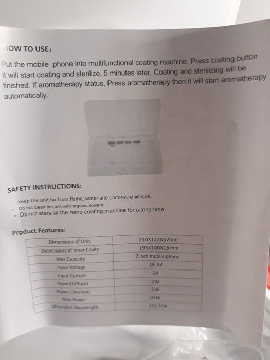 Sterilizator UV multifunctional cu incarcare, aromatherapy NOU