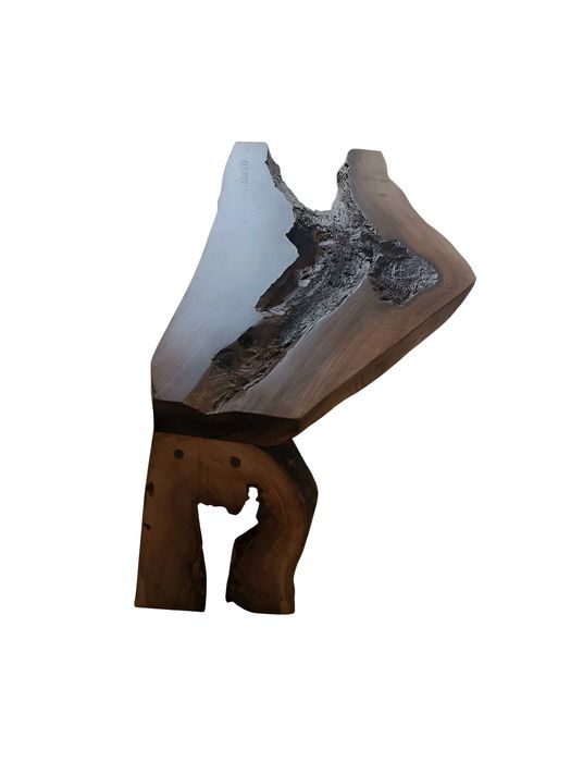 Masa de cafea spectaculoasa lemn masiv de Nuc sculptat manual - Lux