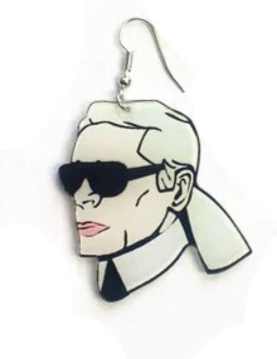 Голяма брошка с котката на KARL LAGERFELD, значка