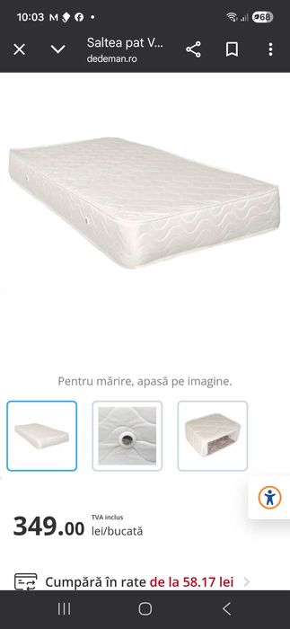 Pat etajat cu saltele