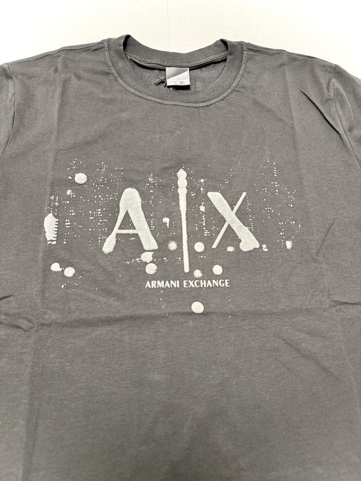 Tricou Armani Exchange negru – logo frontal  – nou cu etichetă