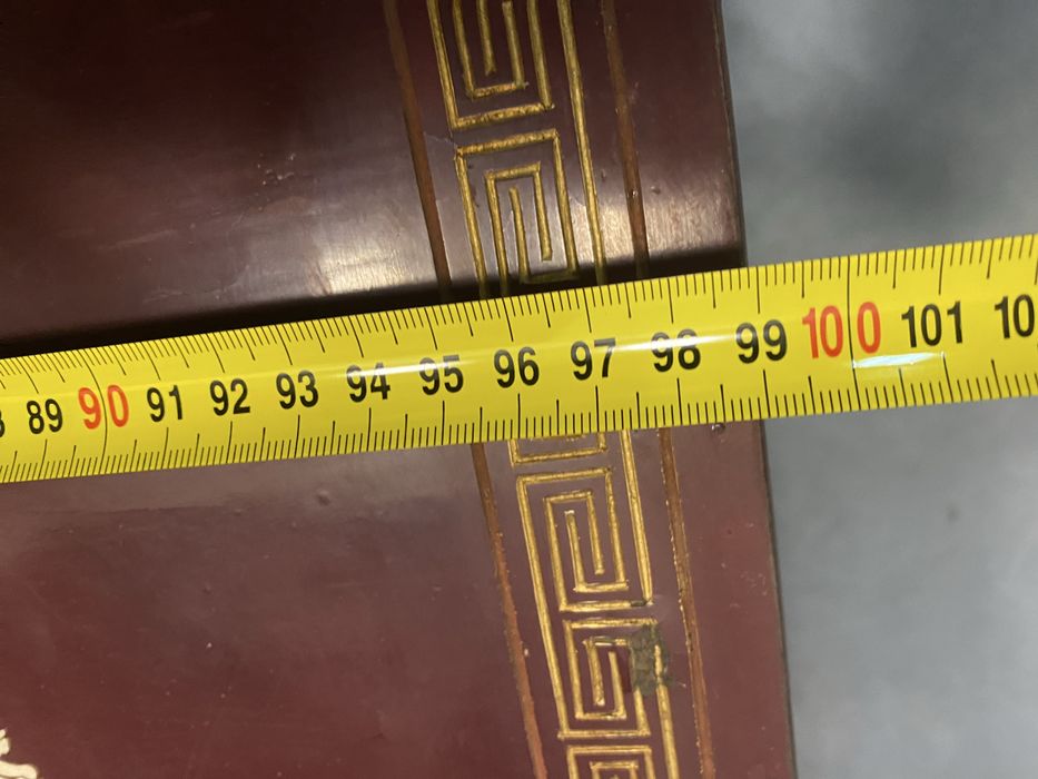 Японска лакирана маса Chinoiserie ръчна декорация Japan 1970