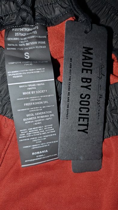 Pantaloni cargo S Madebysociety burgundy