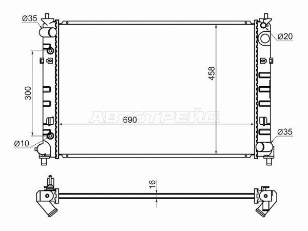 Радиатор охлаждения двигателя  Mazda Mpv
