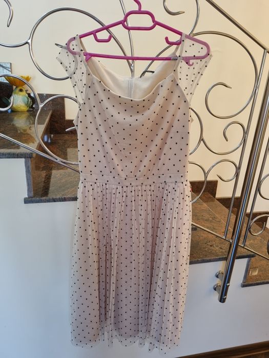 Rochie Orsay roz cu buline din tulle S-M