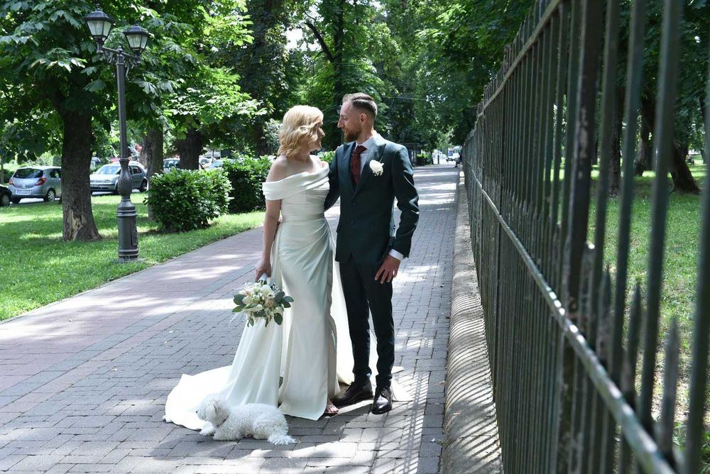 Rochie de mireasa cu trena detasabila