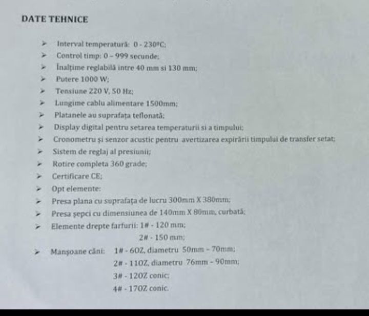 Presa Termica 8 in 1