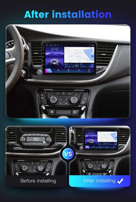 Navigatie Android 14 Opel Mokka 2016-2023 1/8 Gb Waze CarPlay Bt GPS