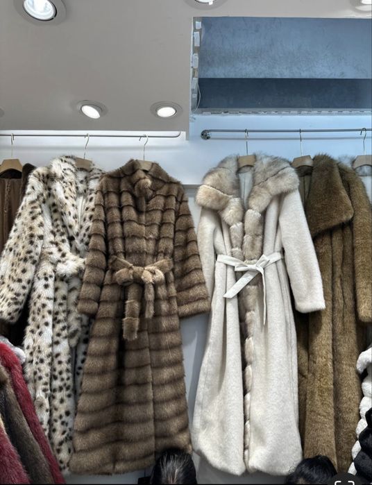 Эко шуба длинная