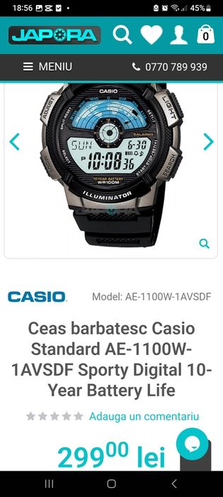 Ceas CASIO 150 lei