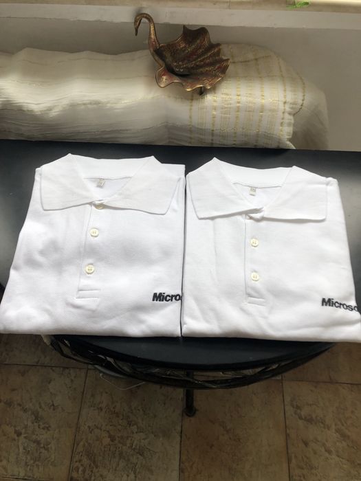 Мъжки тениски с Microsoft лого, черна бродерия.