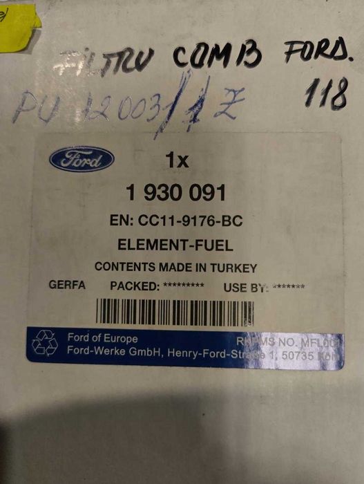 filtru combustibil ford transit 2.2 tdci dupa 2012 2018 custom turneo