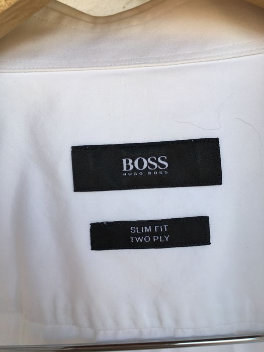 Бяла мъжка риза Boss , М/Л