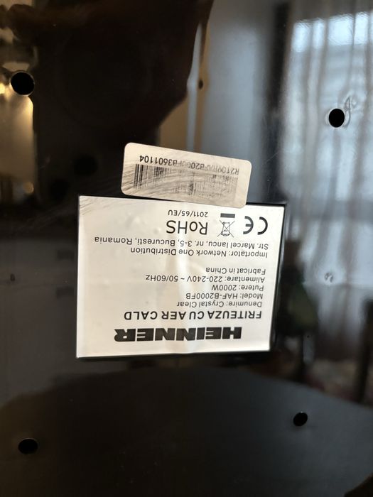 Friteuza cu aer cald Heinner Aifryer Crystal Clear HAF-B2000FB