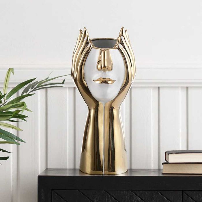 Vază ceramică lucrată manual Sandborn pentru decorul camerei