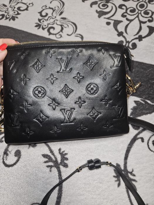 Louis Vuitton Black Monogram Puffy Lambskin Coussin BB