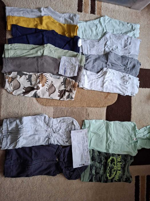 Haine baiat marimea 74 pana la 92-body-pulovere-veste-hanorace-pantaloni scurti/lungi-camasi-pijamale-compleu vara-veste si altele