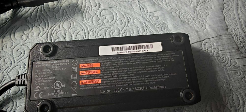 Bosch Compact Charger BCS230 36v  2A, încărcător original bicicletă electrică