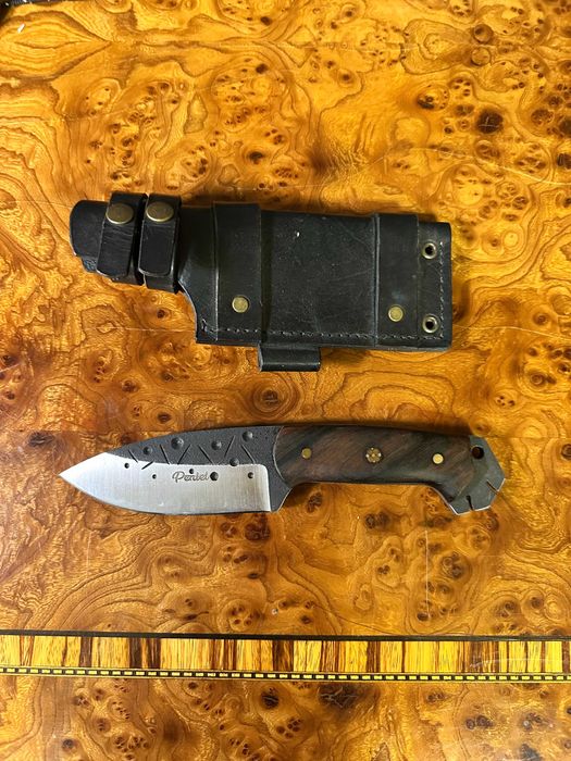 Cuțit bushcraft - utilitar - cooking hand-forged Brazilia oțel Bohler lemn natural Tapicuru