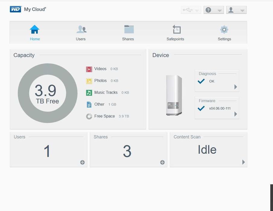 WD My Cloud 4TB – NAS personal, stocare de rețea