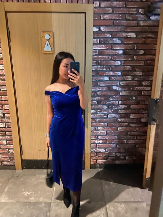 Платье велюр