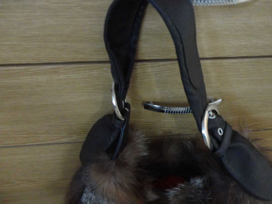 geanta Bizar Fashion (Just Cavalli) din blana si piele naturala
