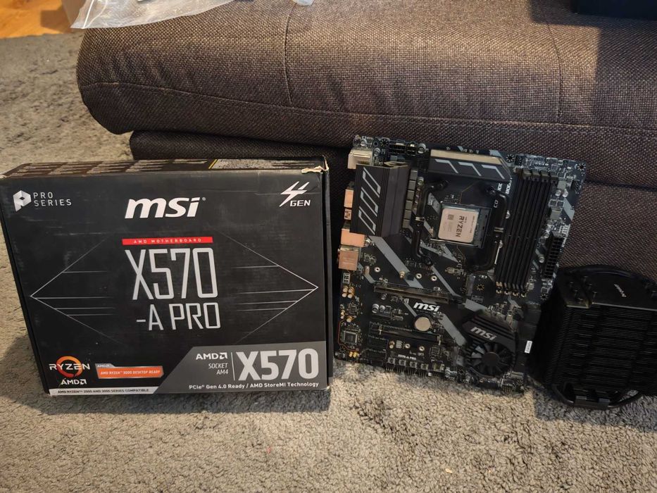 Процесор RYZEN 7 5700X 8-Core 4.6 GHz AM4 + MSI X570-A PRO + Охладител !
