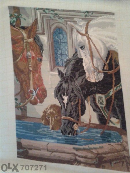 Гоблен Коне на водопой