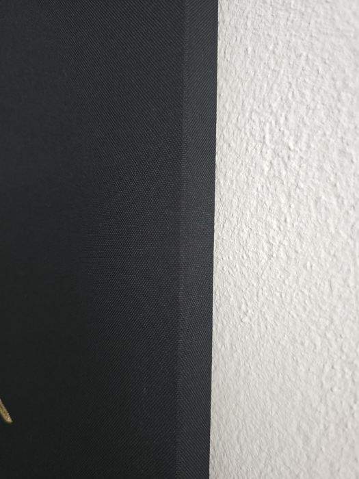 Tablou panza, 57x 57 cm, negru / auriu