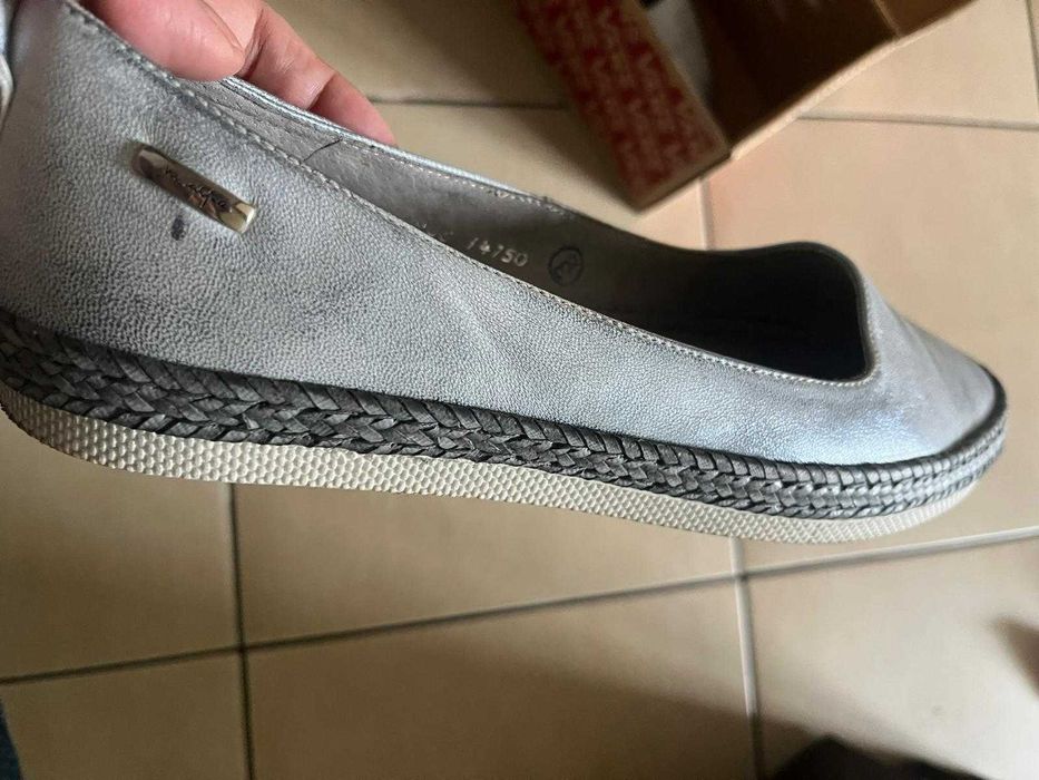 Pantofi piele gri