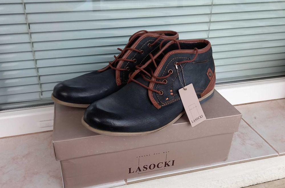 Нови, зимни мъжки обувки Lasocki от естествена кожа