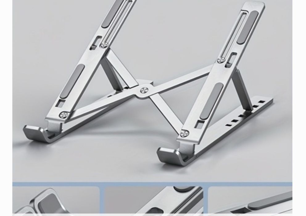 Suport stand universal aluminiu pentru:
Laptop, tabletă, tastatură, te