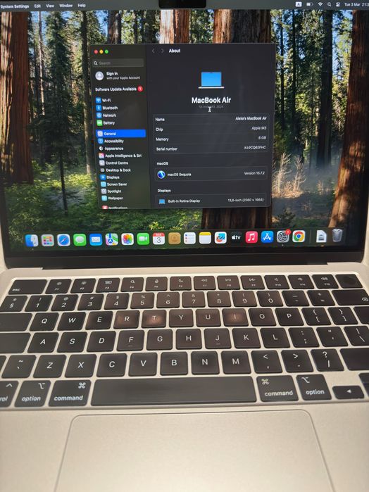 Macbook Air M3 8GB 256GB