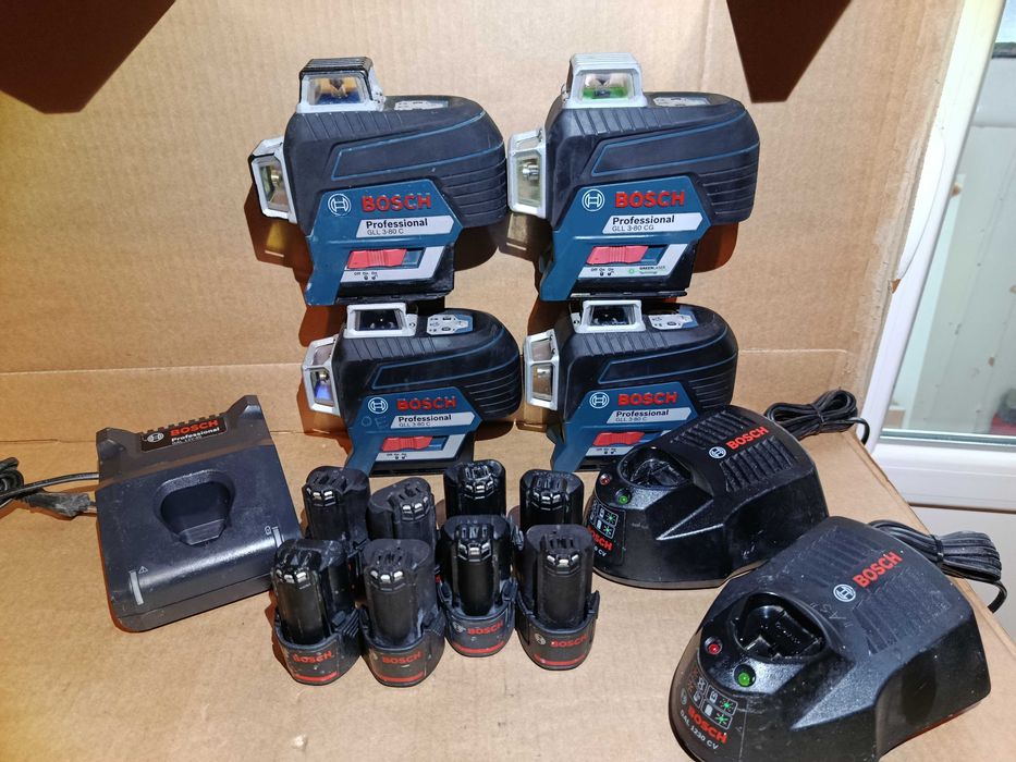 Nivela Laser ROSU VERDE BOSCH GLL 3-80 C si CG Boloboc